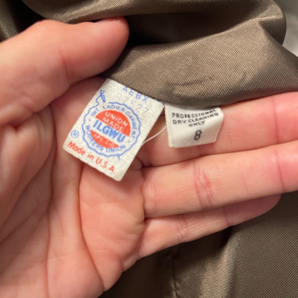 Women’s Vintage Larry Levine Olive Blazer - Picture 5 of 6